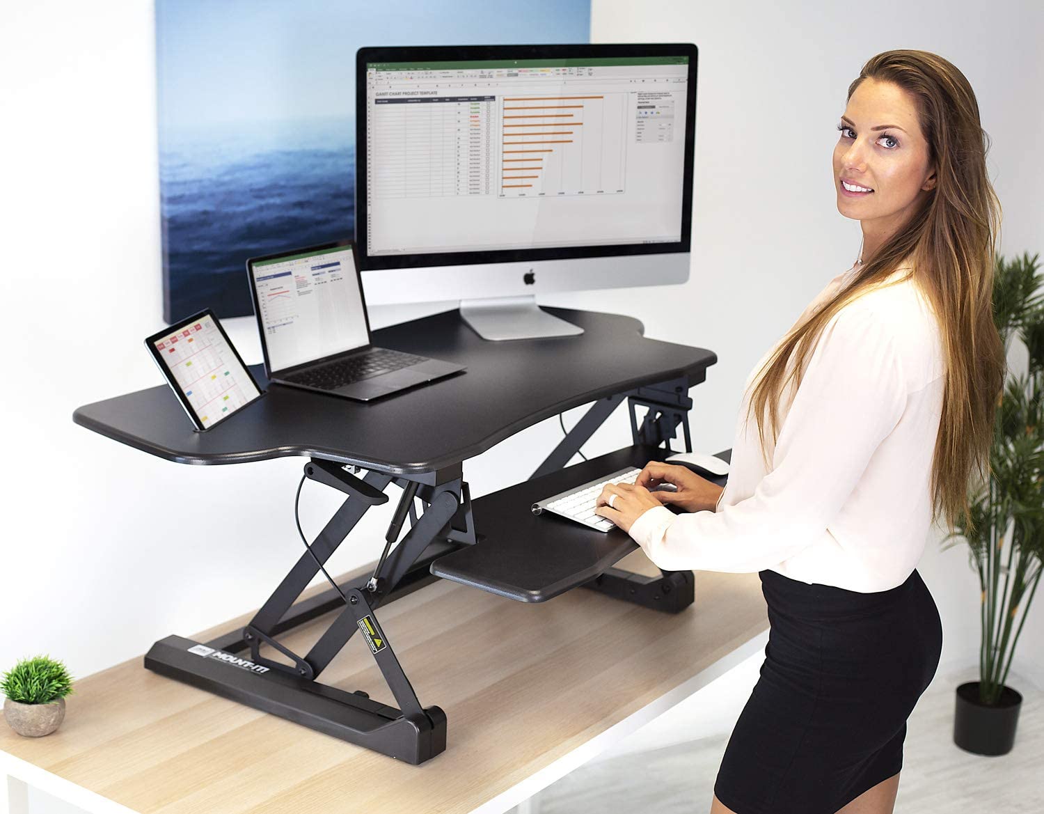 table top standing desk converter